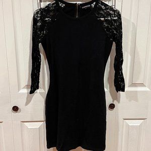 Express Lace Sleeve Dress